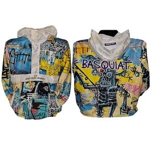 Jean-Michel Basquiat Windbreaker Adult XL - Colorful Mesh‎ Line Anorak